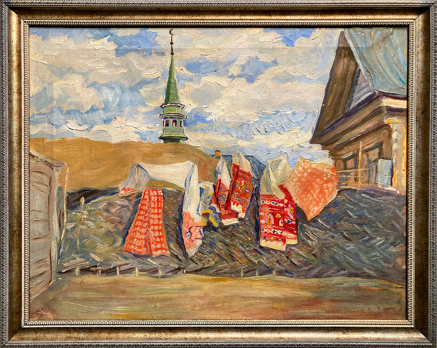 Бурлюк Д.Д. Татарский двор. 1915-1918. Холст, масло. Собрание Национального музея Республики Башкортостан, г. Уфа