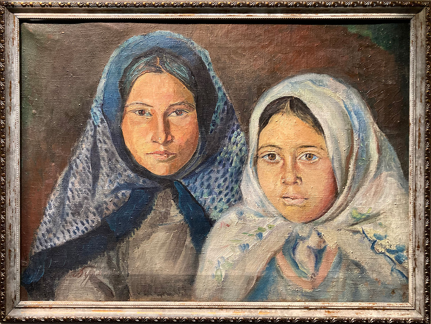 Бурлюк Д.Д. Две татарки. 1915-1918. Холст на картоне, масло. Собрание Башкирского государственного художественного музея им. М.В. Нестерова, г. Уфа