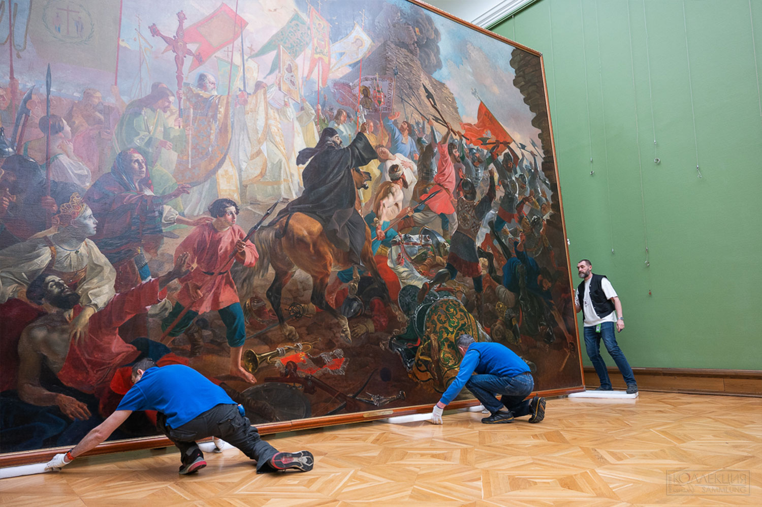 рюллов К.П. Осада Пскова польским королём Стефаном Баторием в 1581 году. 1839-1843. Холст, масло, 482×675. ГТГ