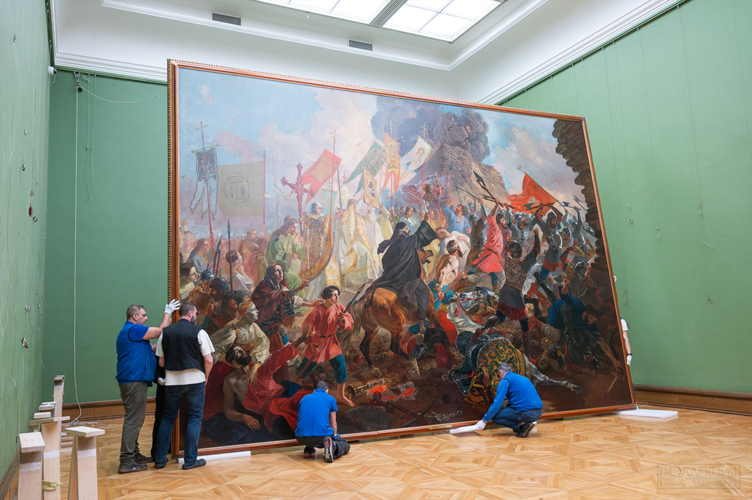 рюллов К.П. Осада Пскова польским королём Стефаном Баторием в 1581 году. 1839-1843. Холст, масло, 482×675. ГТГ