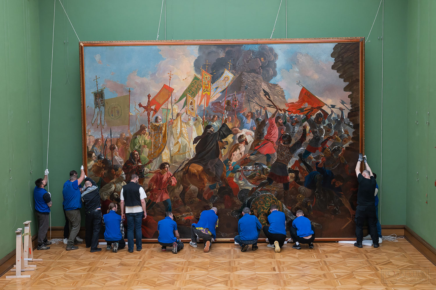 рюллов К.П. Осада Пскова польским королём Стефаном Баторием в 1581 году. 1839-1843. Холст, масло, 482×675. ГТГ