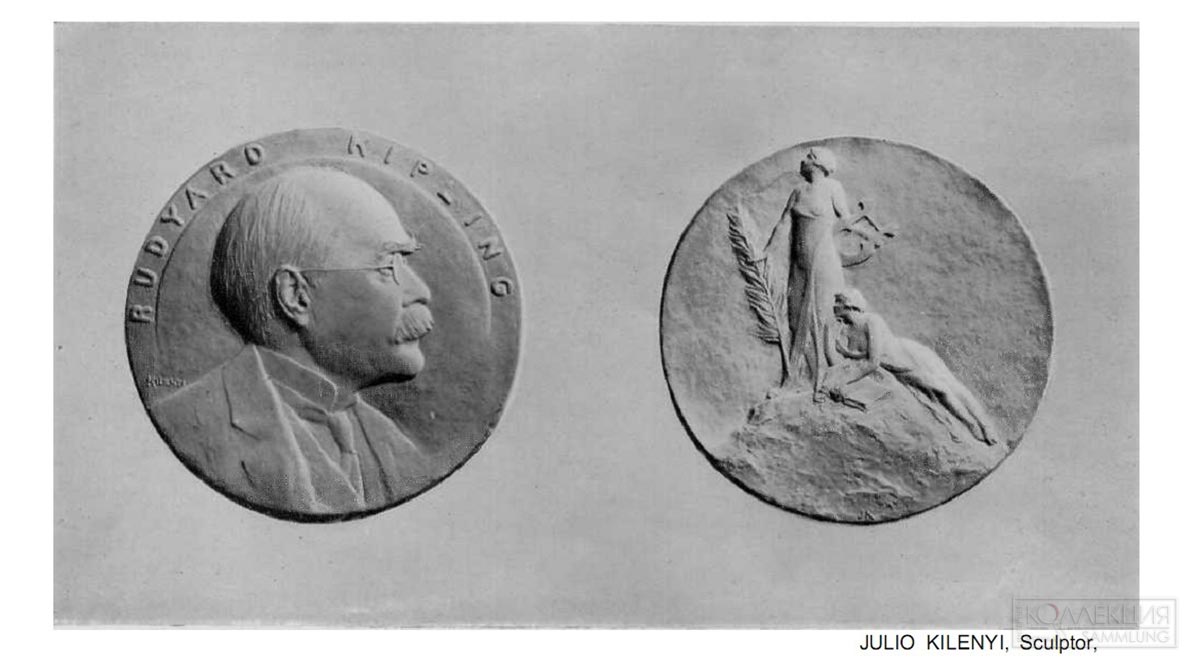 Julio Kilenyi. Kipling (Rudyard) Memorial Medal. Bronze, 1936. No marks. D=76 mm, p=181 gr