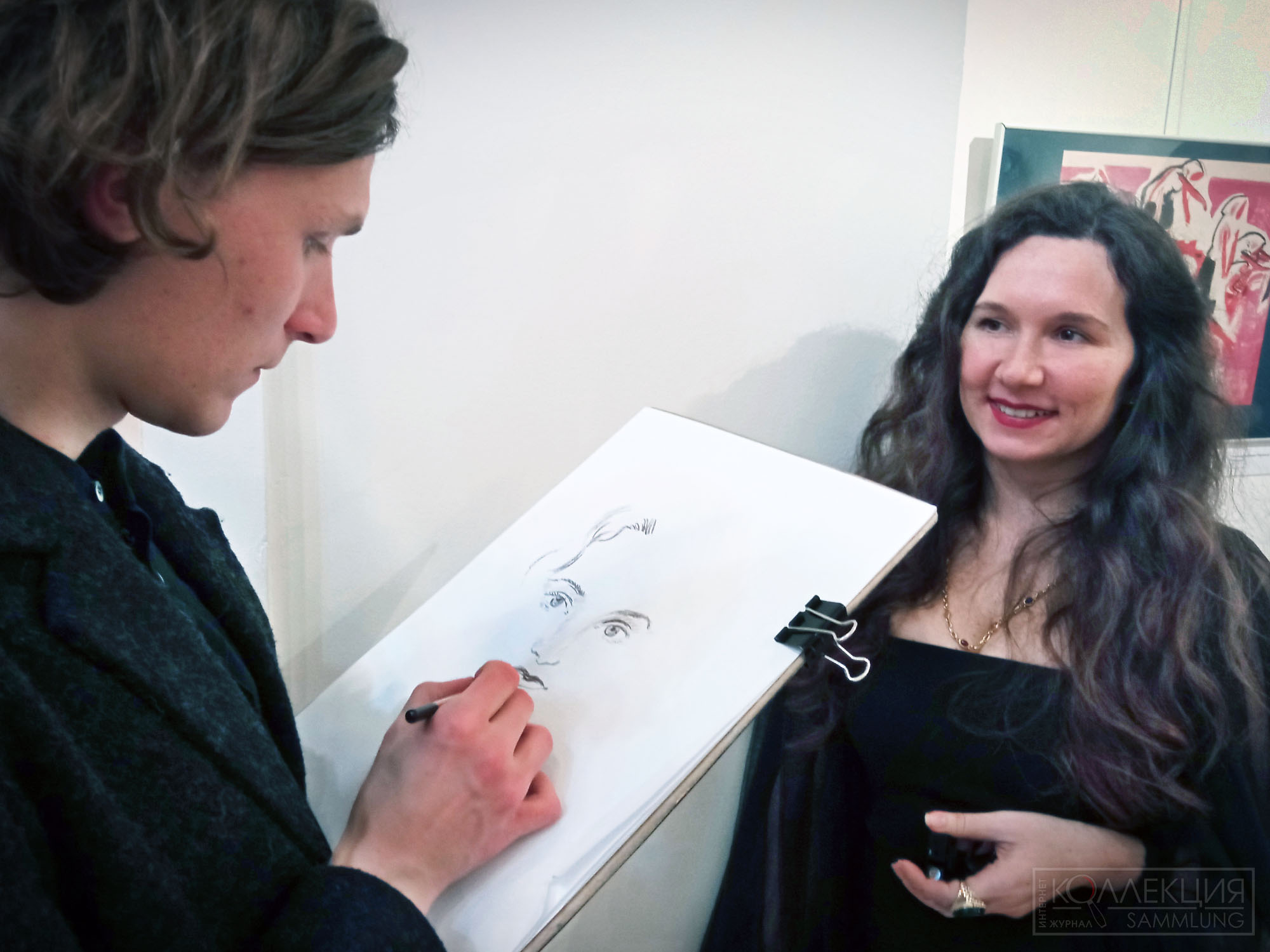 Жанна Полански позирует художнику