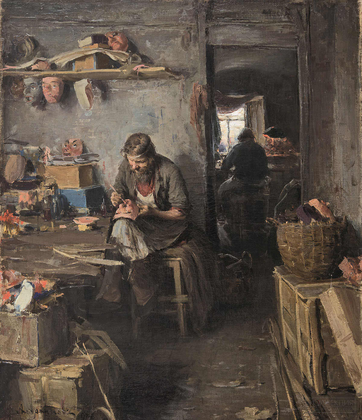 Абрам Архипов. В мастерской масок. 1897. Нижегородский государственный художественный музей
