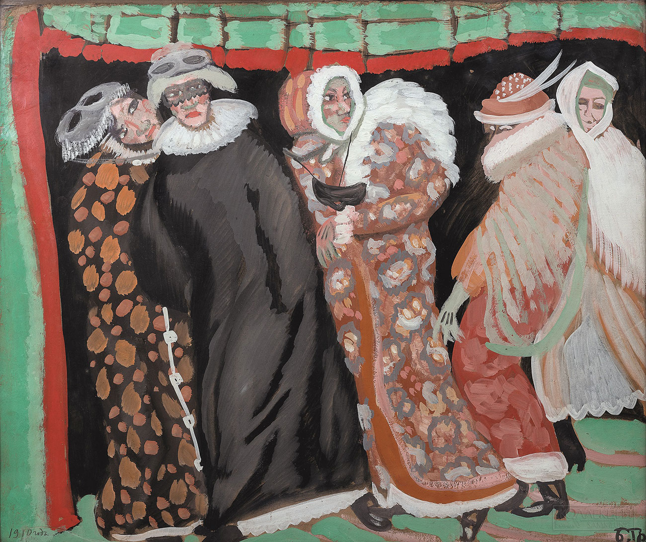 Борис Григорьев. Мертвый сезон (эскиз занавеса). 1913. Частное собрание, Санкт-Петербург