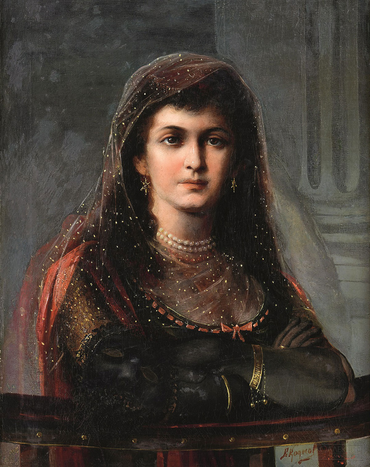 Владимир Колесов. Незнакомка (С маскарада). Конец XIX — начало ХХ века. Костромской музей-заповедник