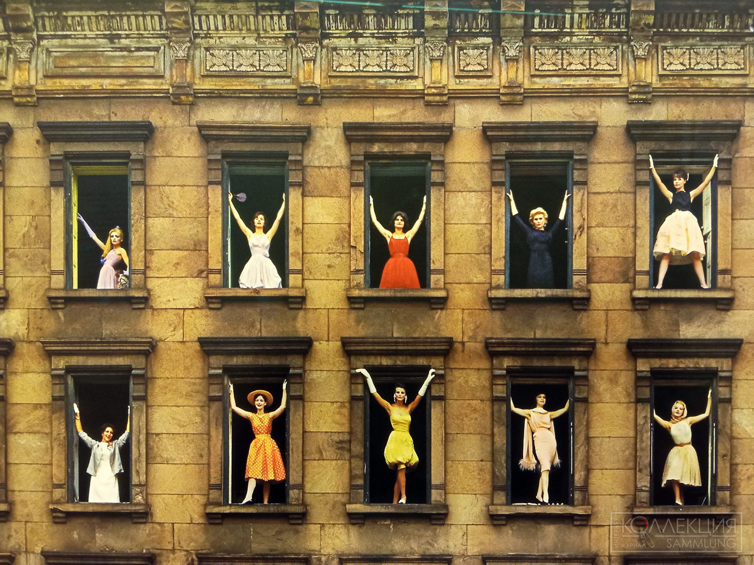 Ормонд Джильи. «Девушки в окнах. Нью-Йорк» (фрагмент). Отпечаток 46/75. 1960