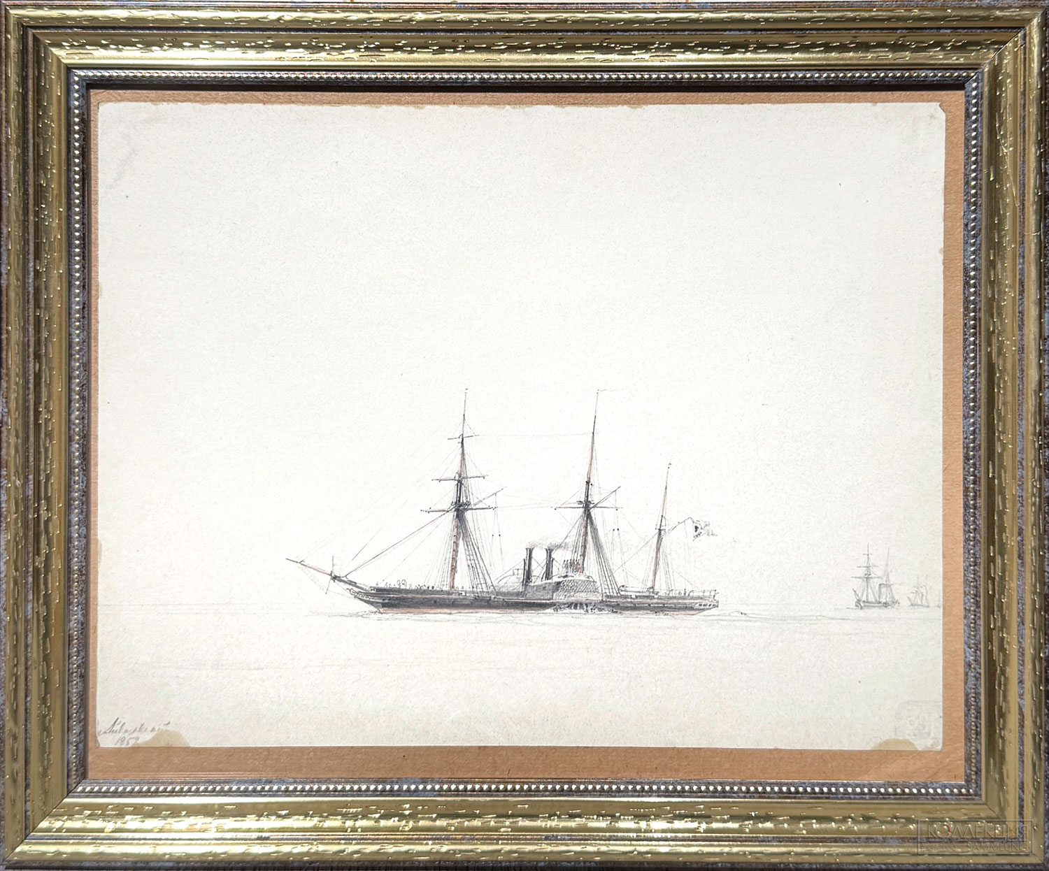 Айвазовский И.К. Пароходофрегат Владимир. 1852