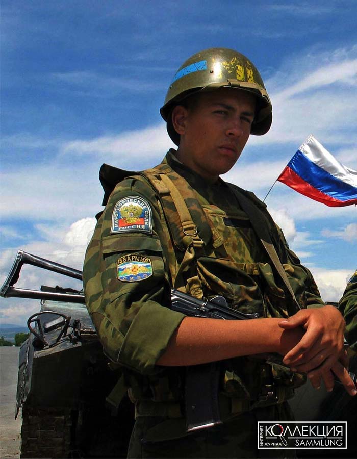 Российский миротворец в Южной Осетии, август 2008 года
