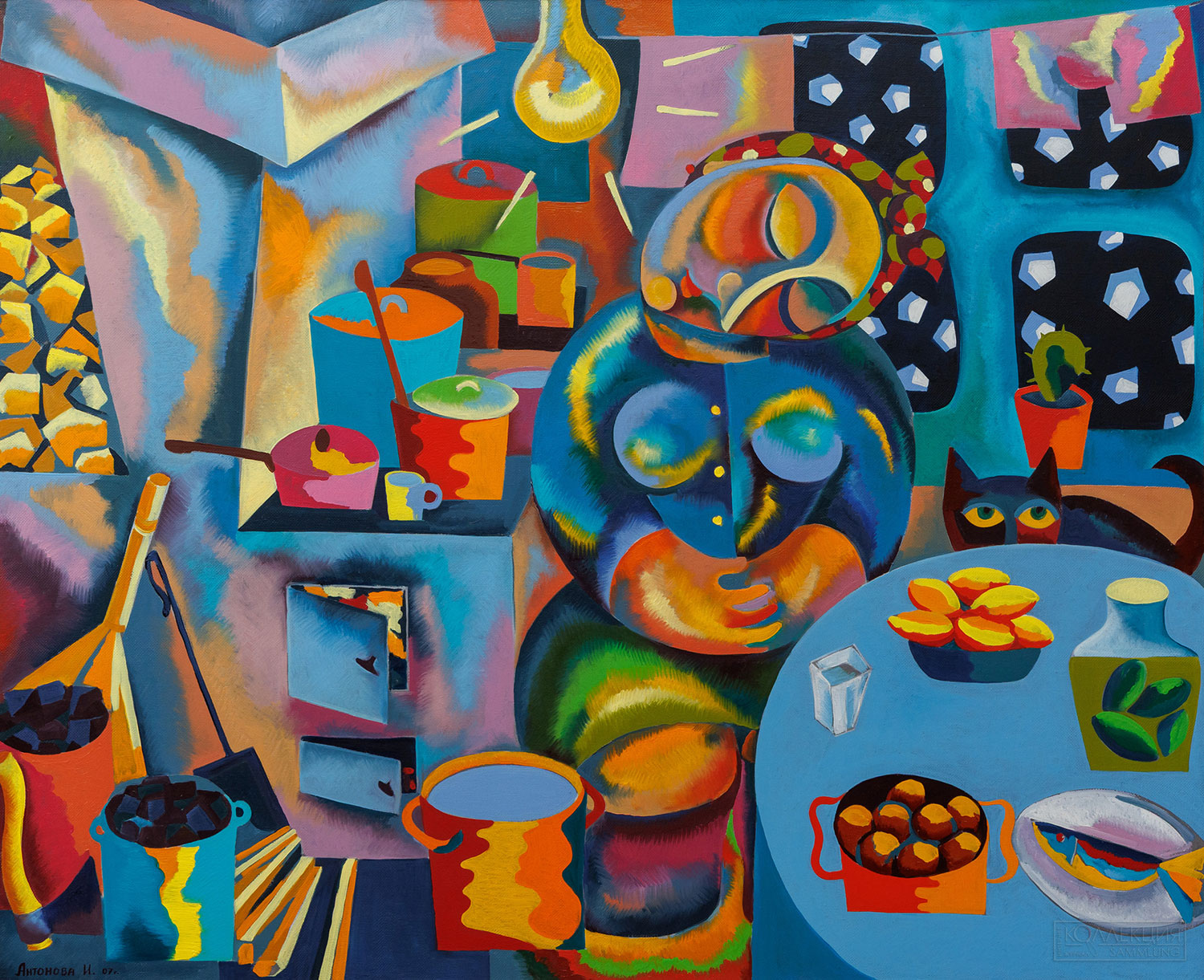 Инна Антонова. Автопортрет с печкой