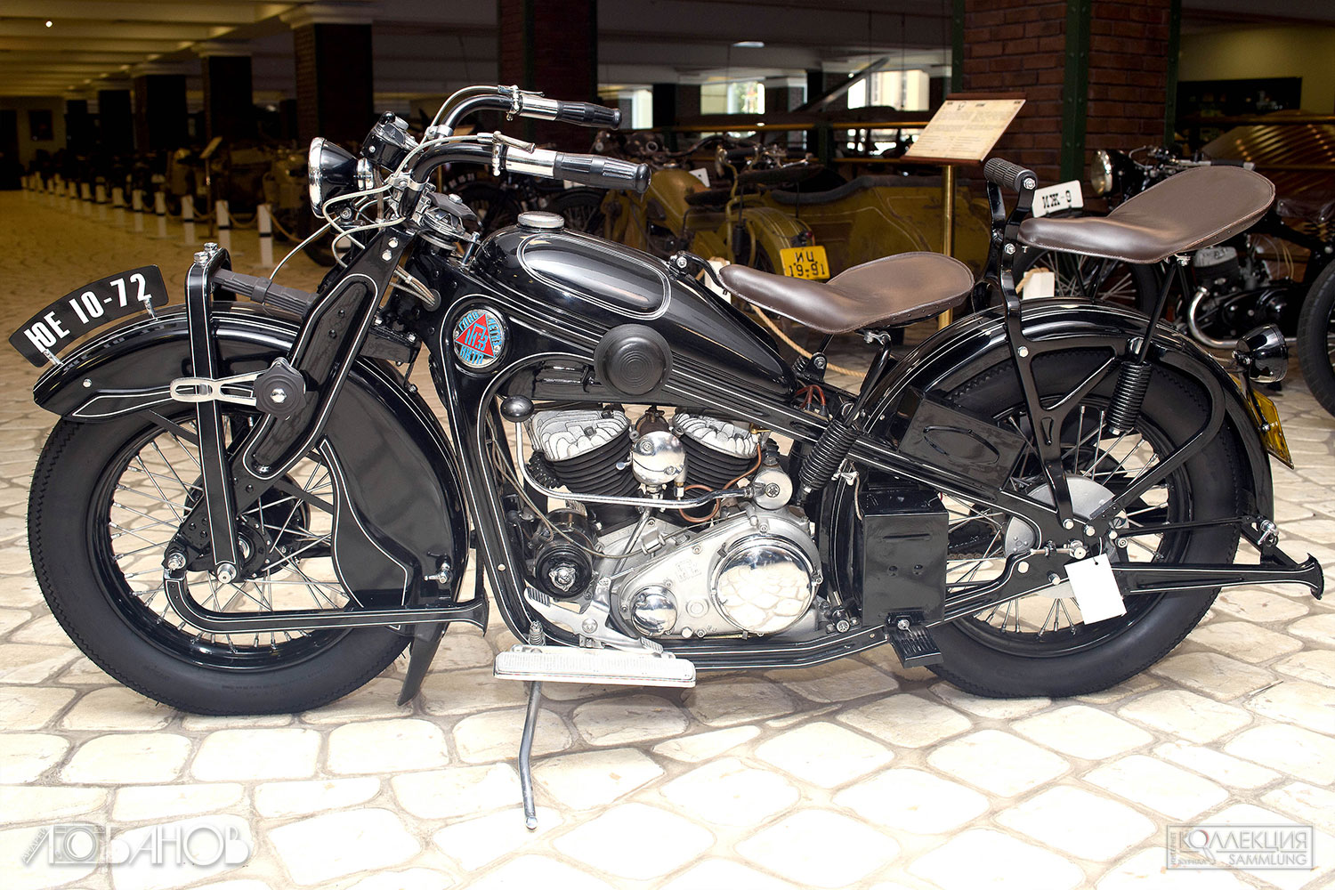 Мотоцикл ПМЗ-А-750. Выпускался серийно с 1934 по 1939 год на Подольском механическом заводе (ПМЗ)