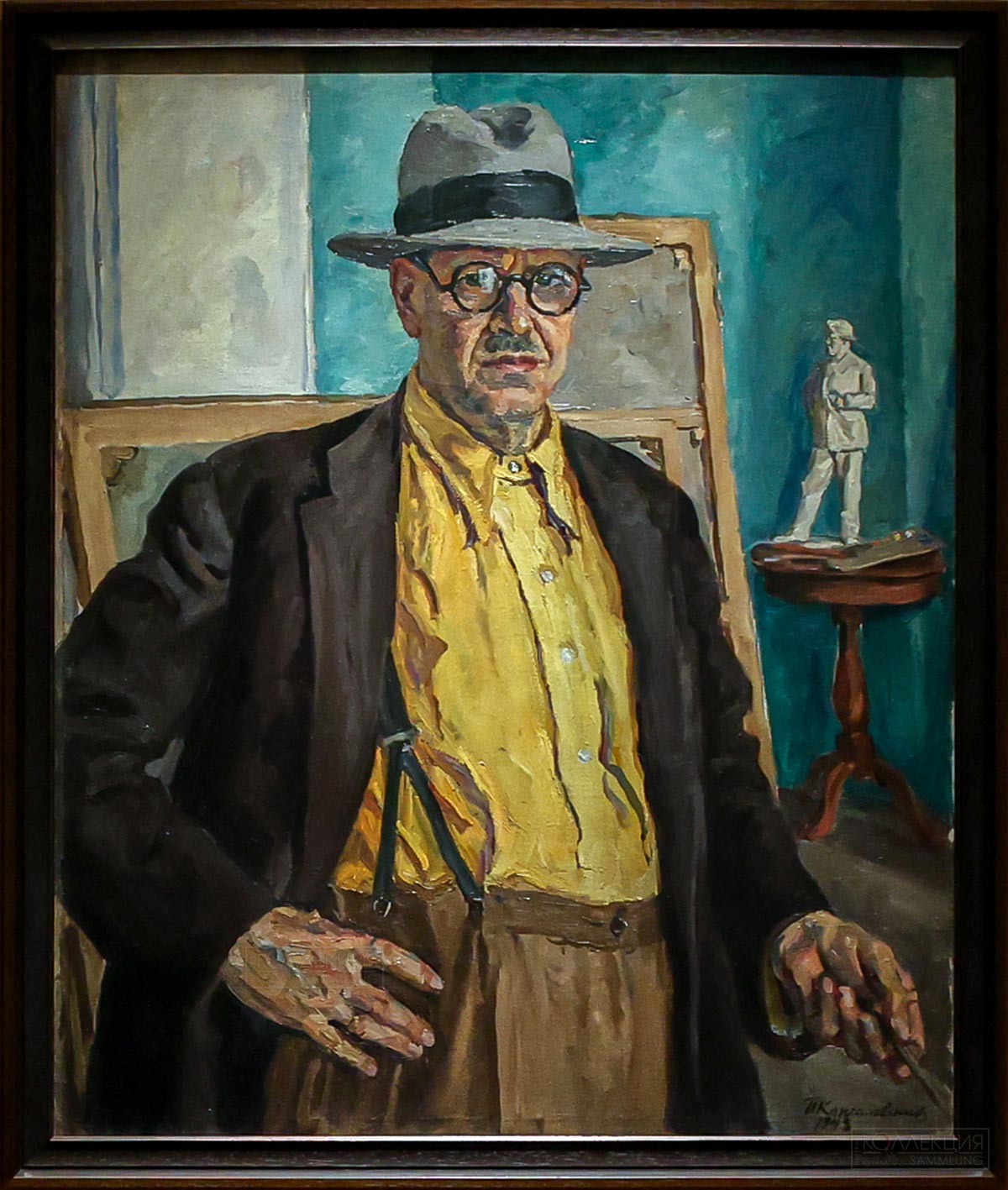 Кончаловский Пётр Петрович. Автопортрет (в жёлтой рубашке). 1943. 122×103. Холст, масло. ГТГ