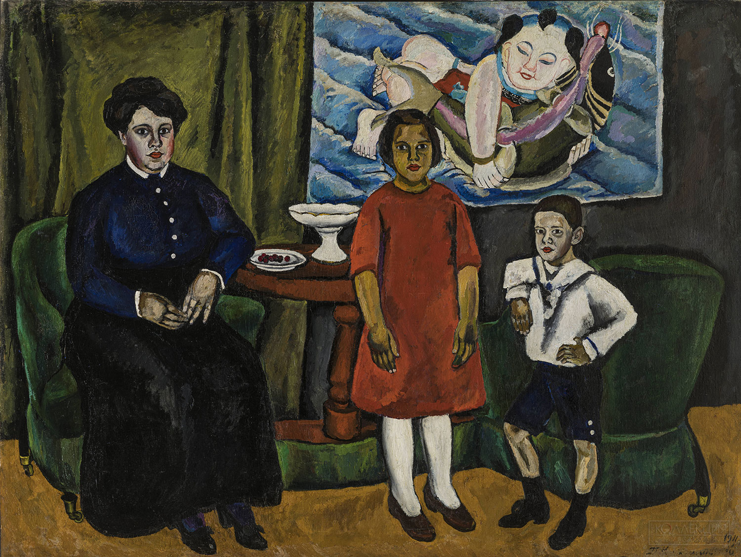 Кончаловский П.П. Семейный портрет (на фоне китайского панно). 1911. ГРМ