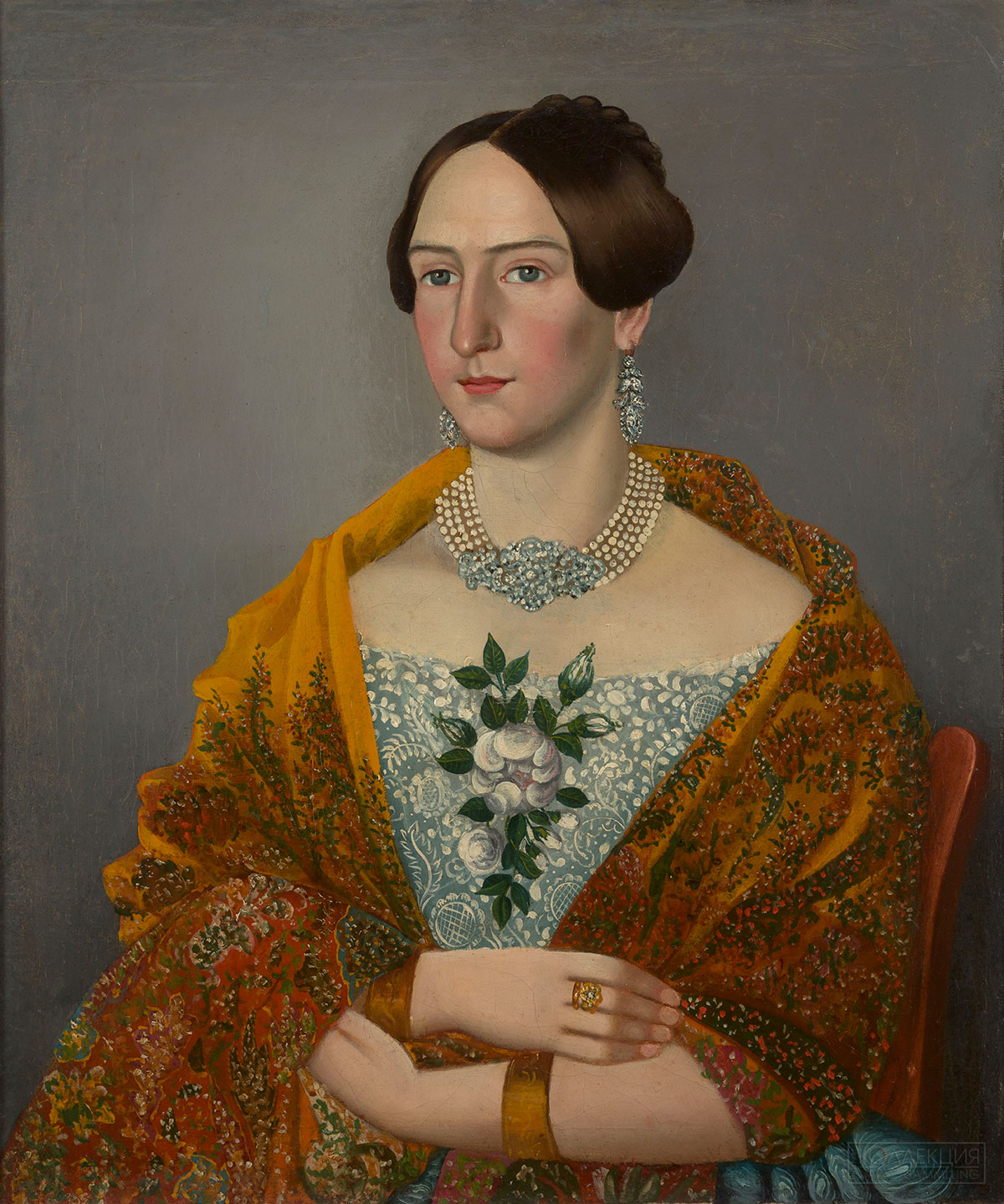 Неизвестный художник. Портрет купчихи. 1840-е годы. Государственный Эрмитаж