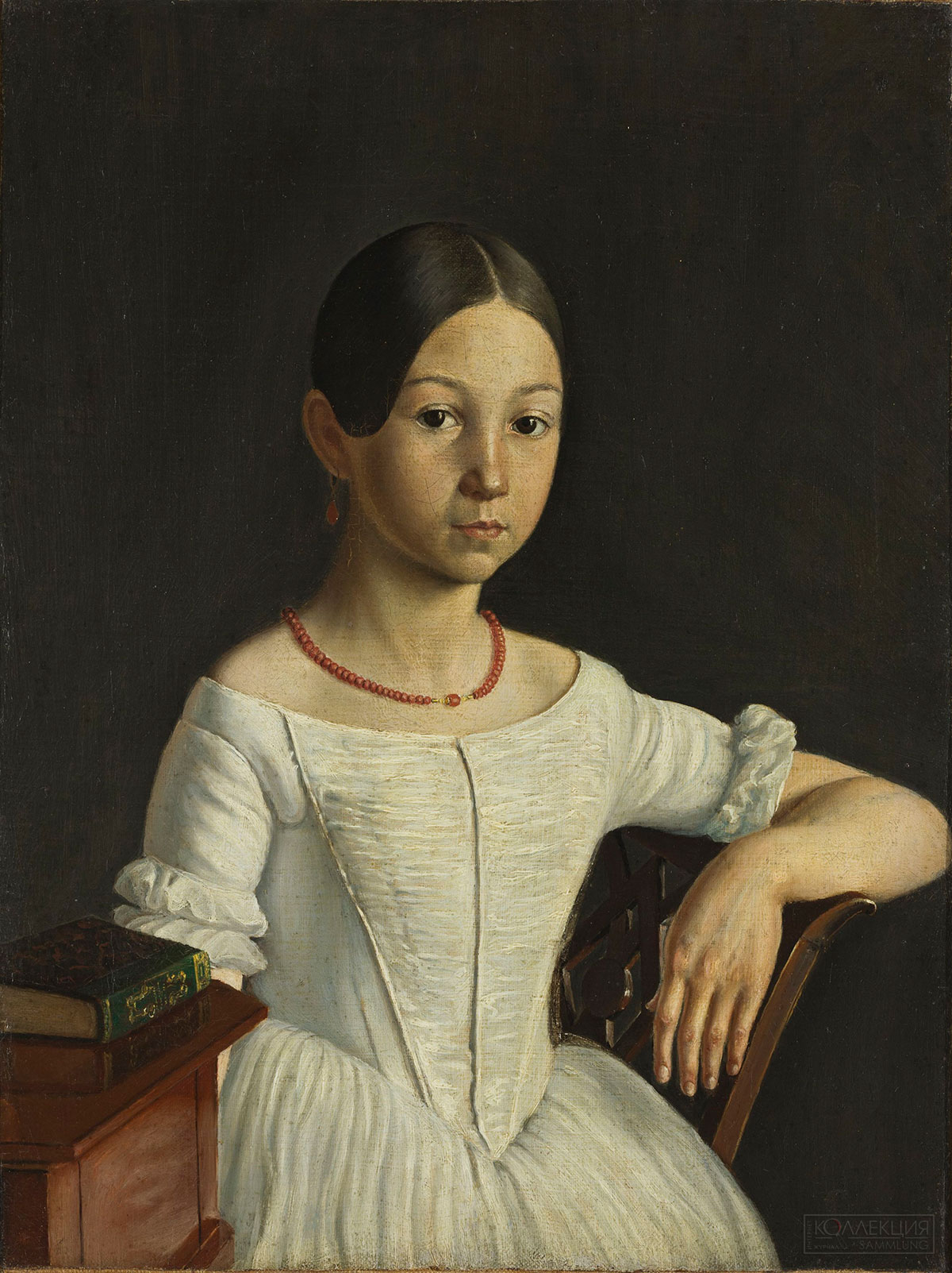 Васильев Г.В. (Сорока). Портрет Л.Н. Милюковой. Вторая половина 1840-х годов. Государственный Эрмитаж