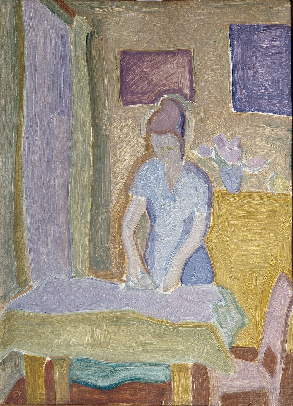 Чернецов В.С. Гладит бельё. 1956. ЯХМ