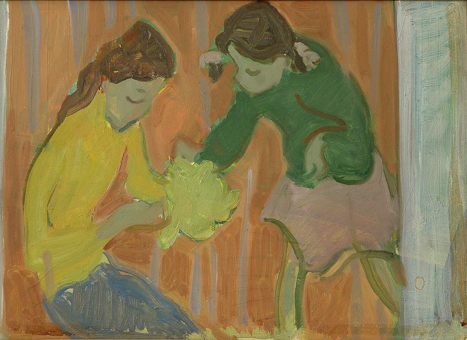 Чернецов В.С. Девочки собирают цветы. 1964. ЯХМ