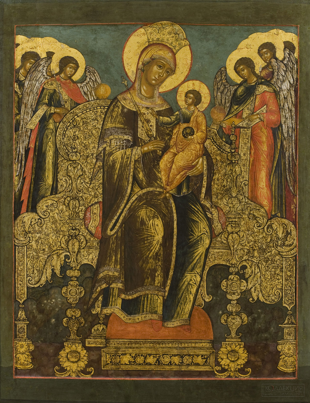 Богоматерь на престоле. Начало XVIII века. ЯХМ