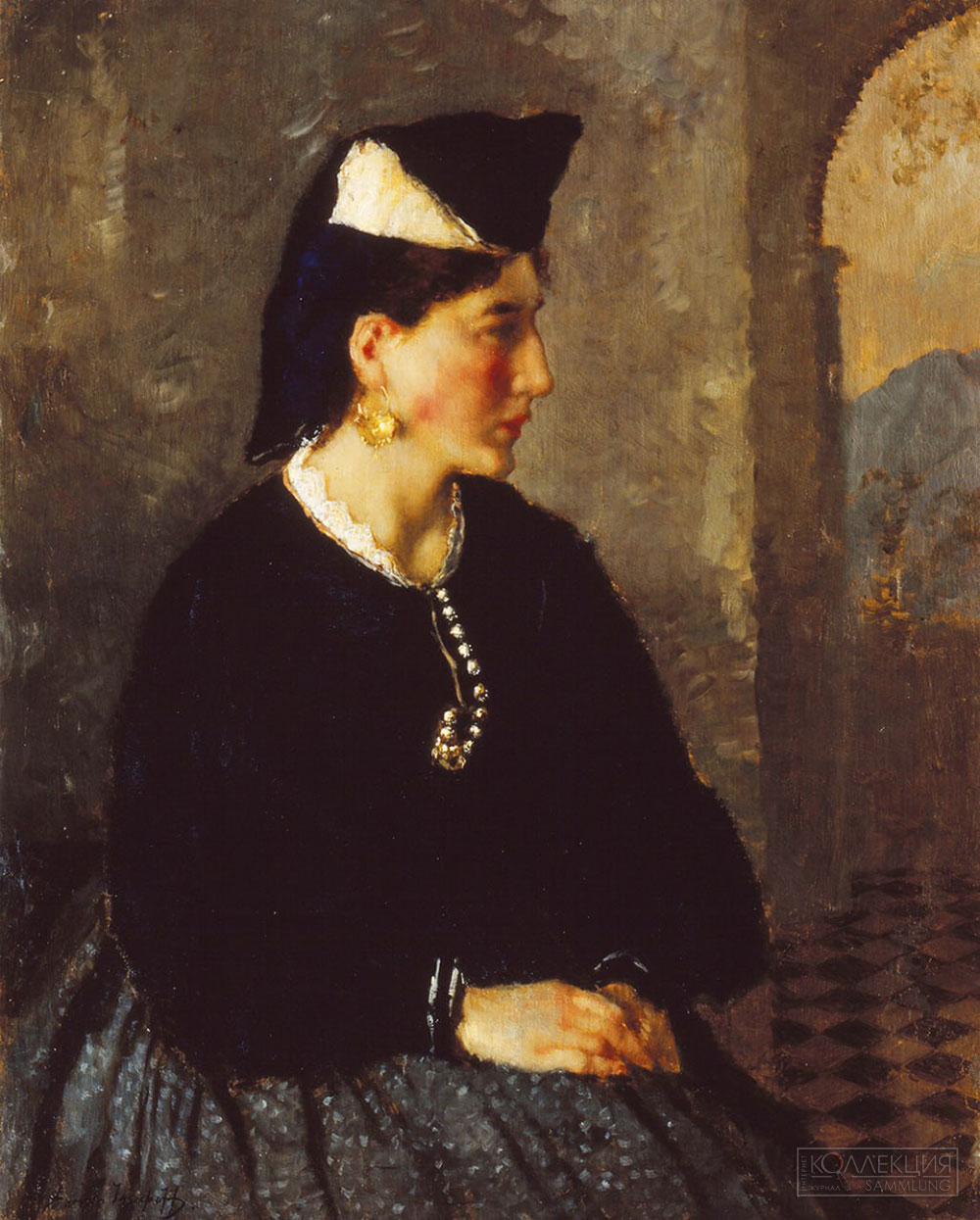 Исупов Алексей Владимирович (1889 — 1957). Женщина из Сканно. Италия. 1928 Холст, масло Вятский художественный музей, Киров