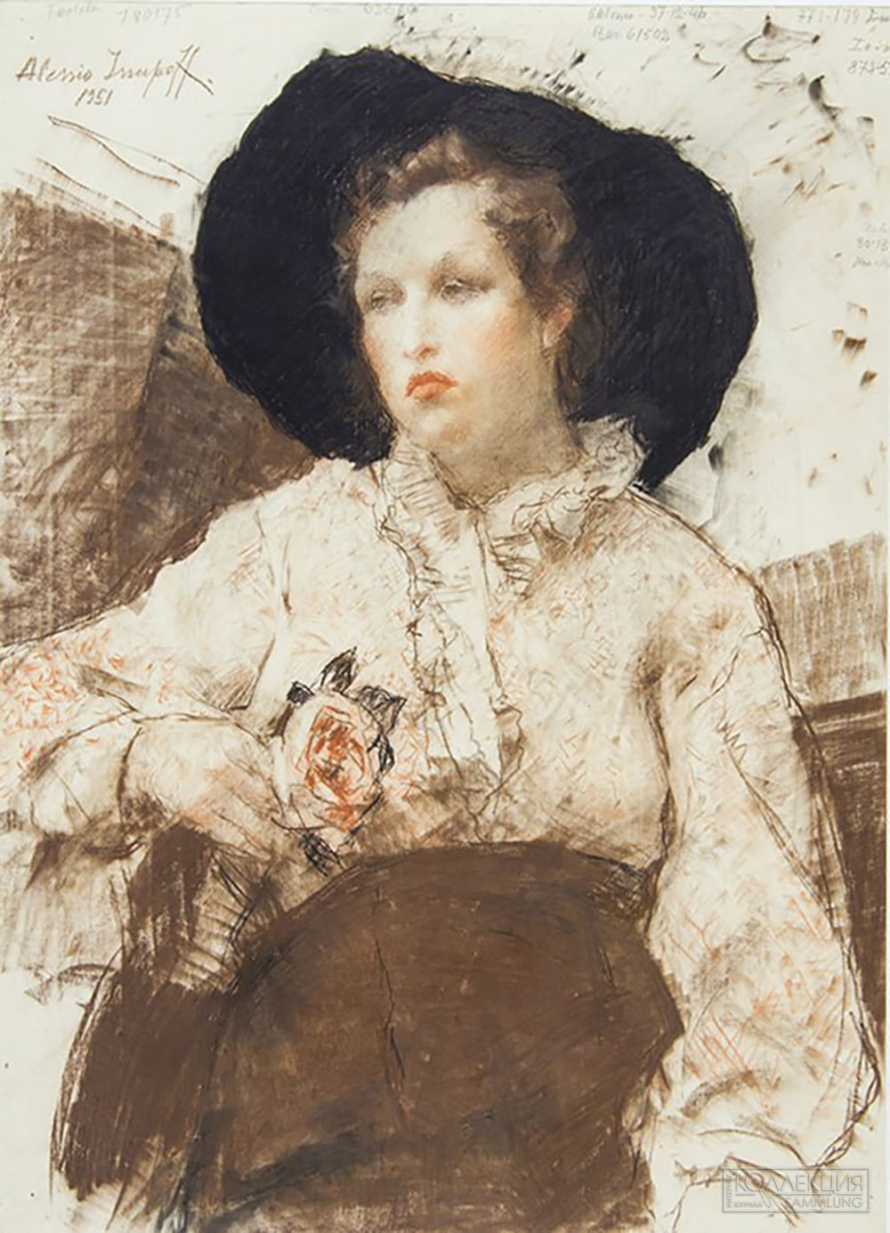 Исупов Алексей Владимирович (1889 — 1957). Натурщица. 1951. Вятский художественный музей им. В.М. и А.М. Васнецовых, Киров