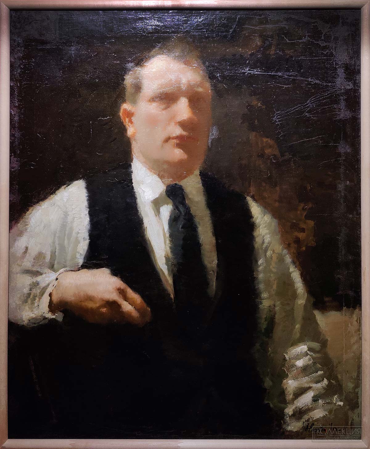 Исупов А.В. Автопортрет. Италия, 1930. Холст, масло. Вятский художественный музей имени В.М. и А.М. Васнецовых, Киров