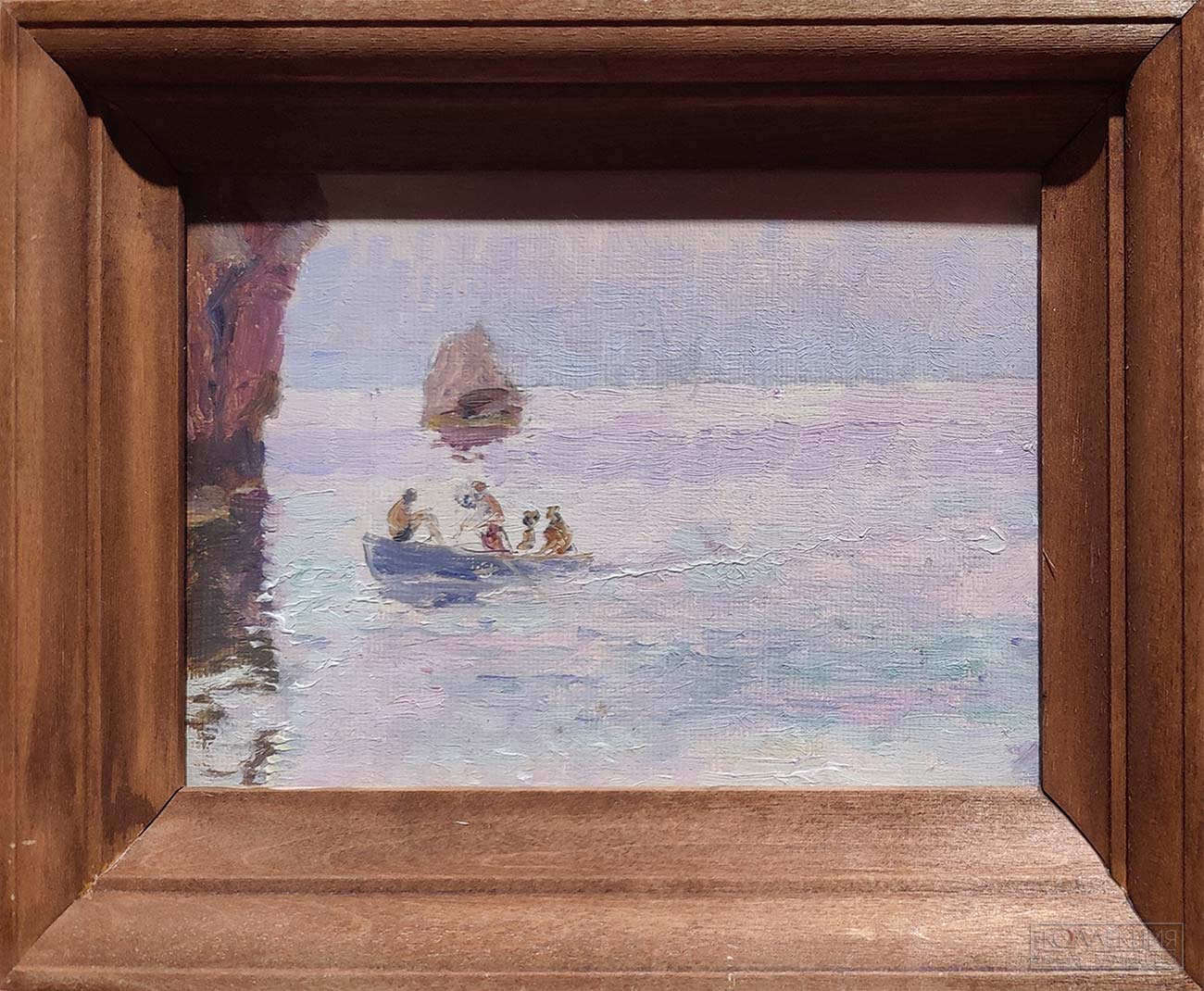 Исупов А.В. Морской пейзаж с лодкой. Италия, Кон. 1920-х - нач. 1930-х. Картон, масло. Вятский художественный музей имени В.М. и А.М. Васнецовых, Киров