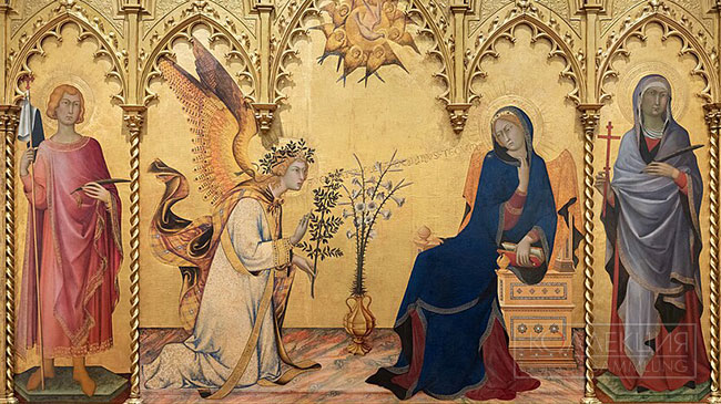 Между трепетом и вечностью: готический язык «Благовещения» Симоне Мартини