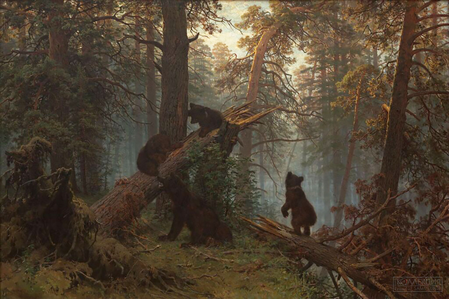 Шишкин Иван Иванович 1831-1898. Утро в сосновом лесу. Холст, масло. 139х213. ГТГ. Выставка «Иван Шишкин. Русский лес». ГРМ