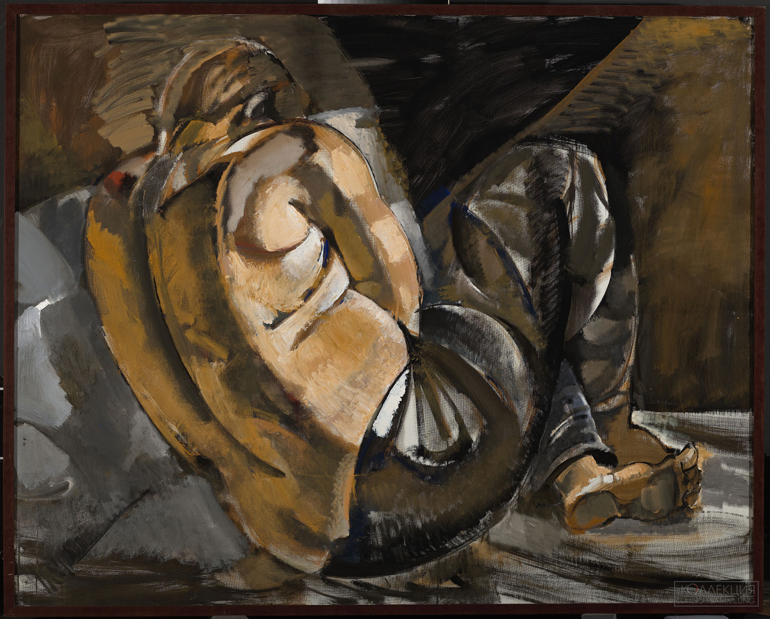 Калинин В.Г. род. 1946. Автопортрет. Бессонница. 2009. Холст, темпера. 158,5x201,5. ГТГ