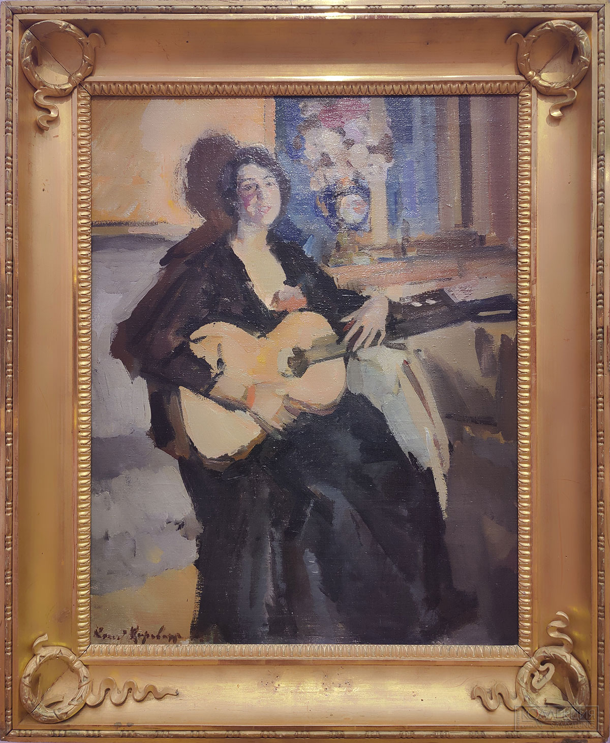 Константин Коровин (1861-1939). Дама с гитарой. 1911. Холст, масло. Костромской государственный историко-архитектурный и художественный музей-заповедник