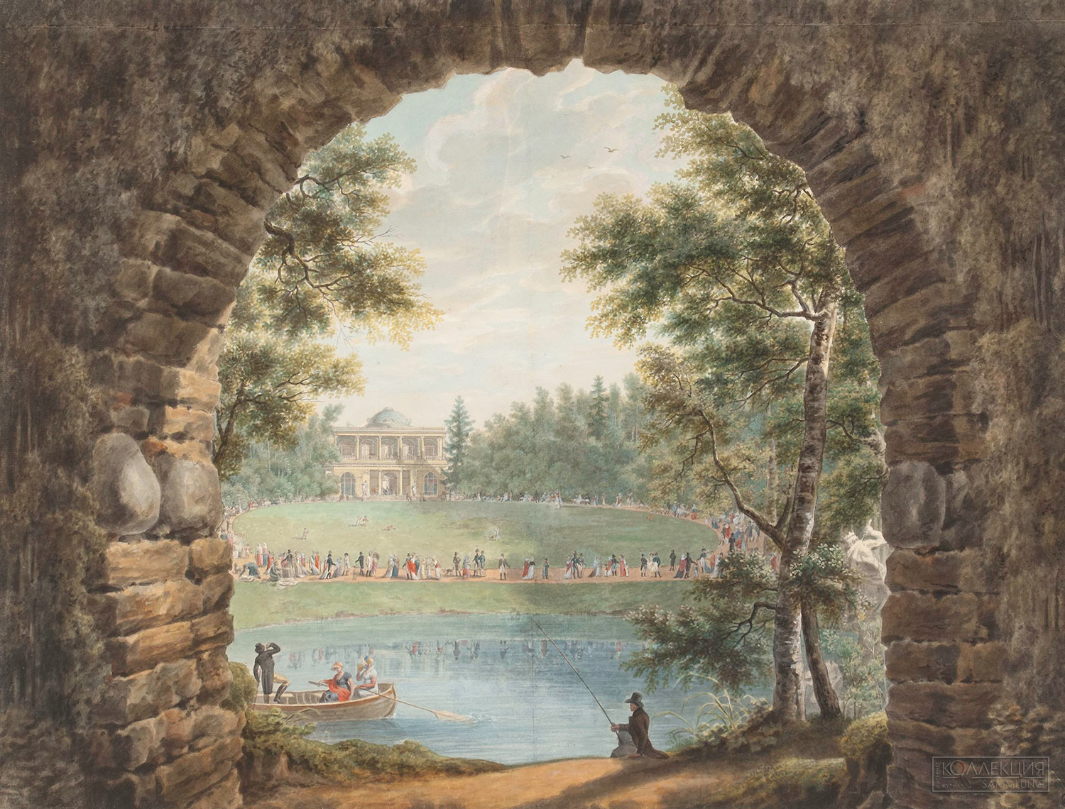 Галактионов С.Ф. Вид на дачу графа Строганова в Новой деревне. 1811. ГРМ