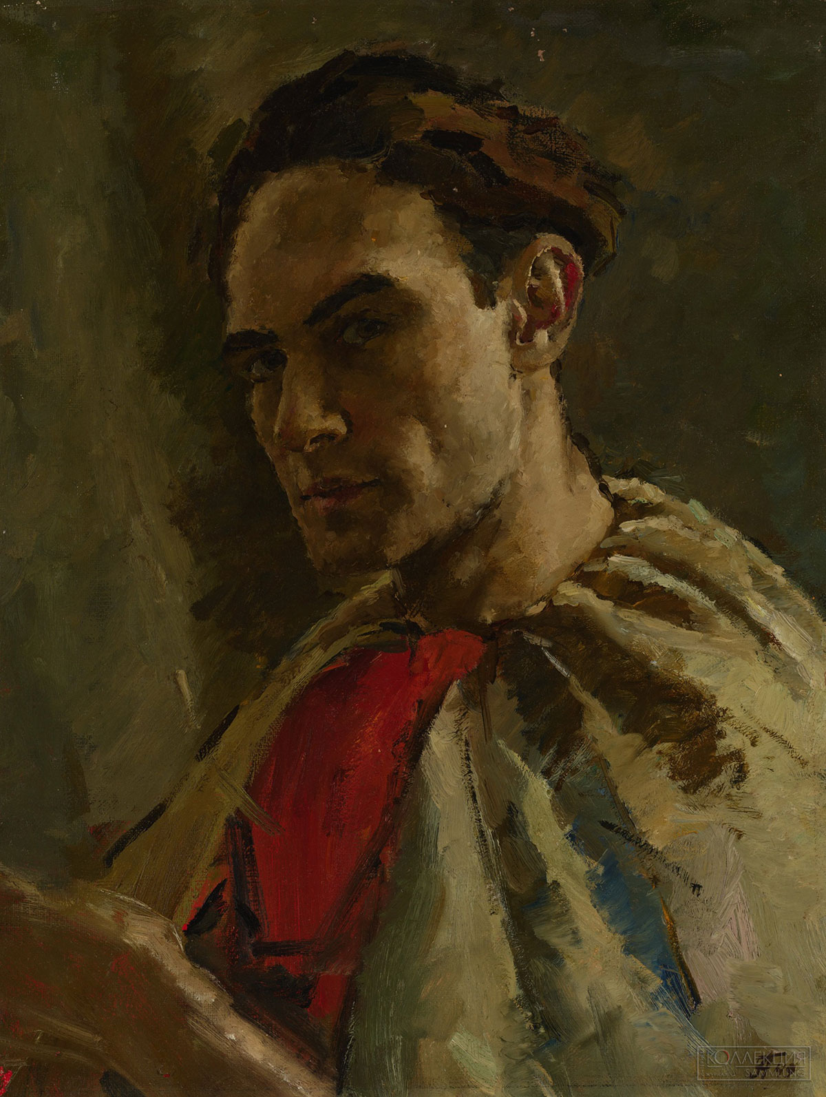 Горский А.П. (1926-2015). Автопортрет. 1949. Холст, оргалит, масло. 53,3x40,5. ГТГ