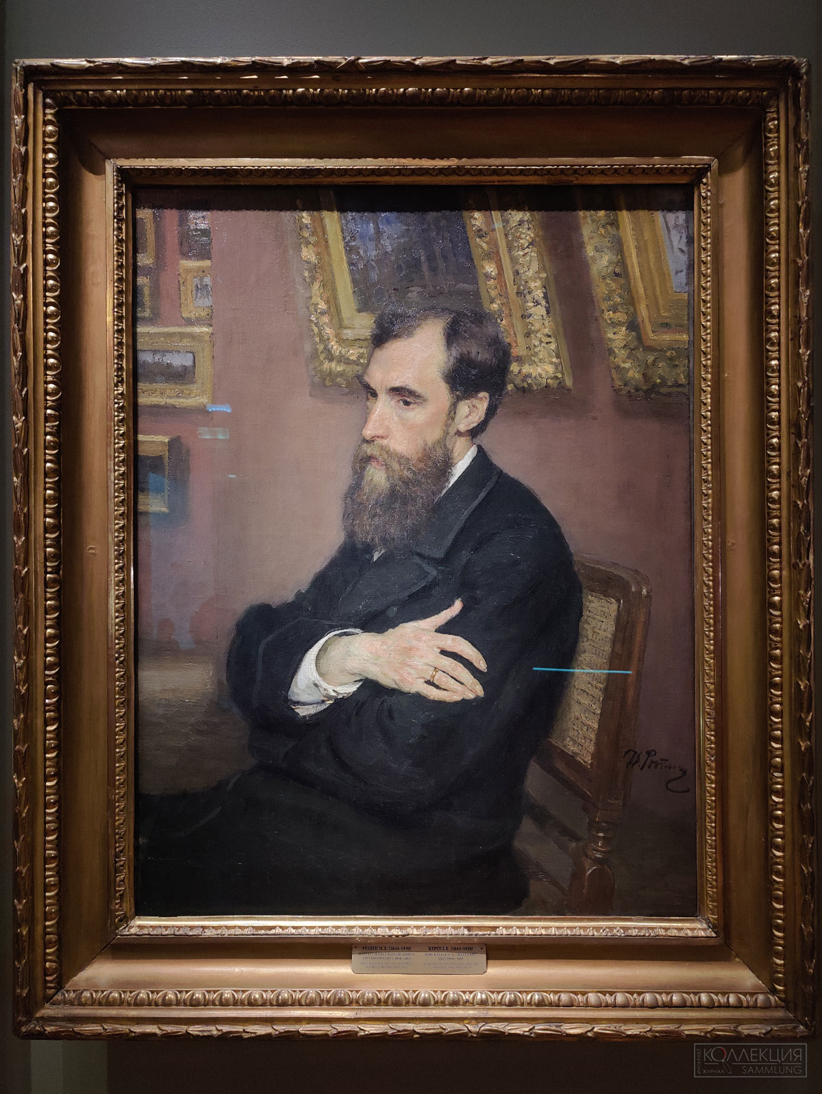 Репин И.Е. 1844-1930. Портрет П.М. Третьякова. 1883. Холст, масло. 101x77. В раме: 126x103x9,5. ГТГ
