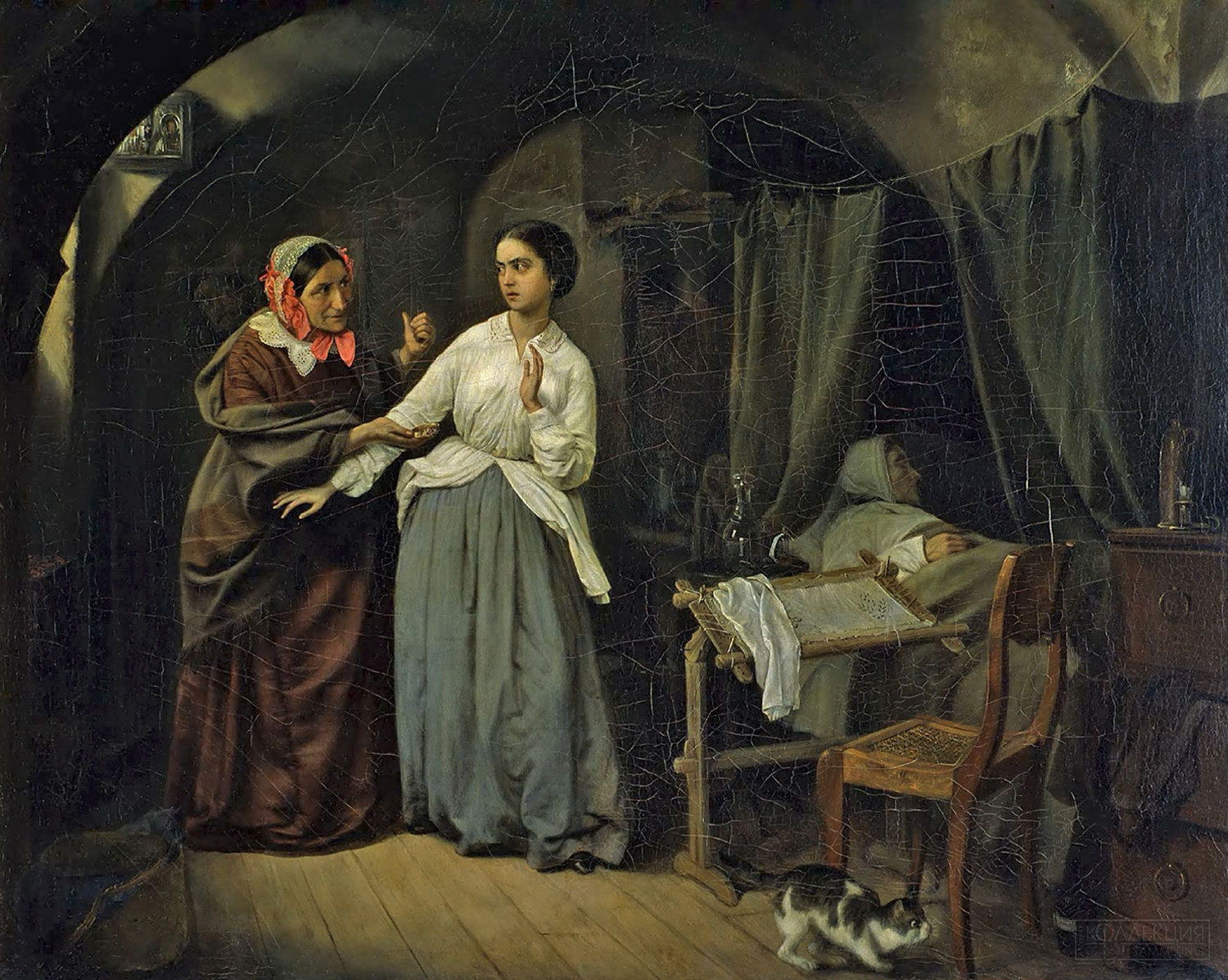 Шильдер Николай Густавович (1828 — 1898). Искушение. 1857. Холст, масло. 54 × 67. ГТГ