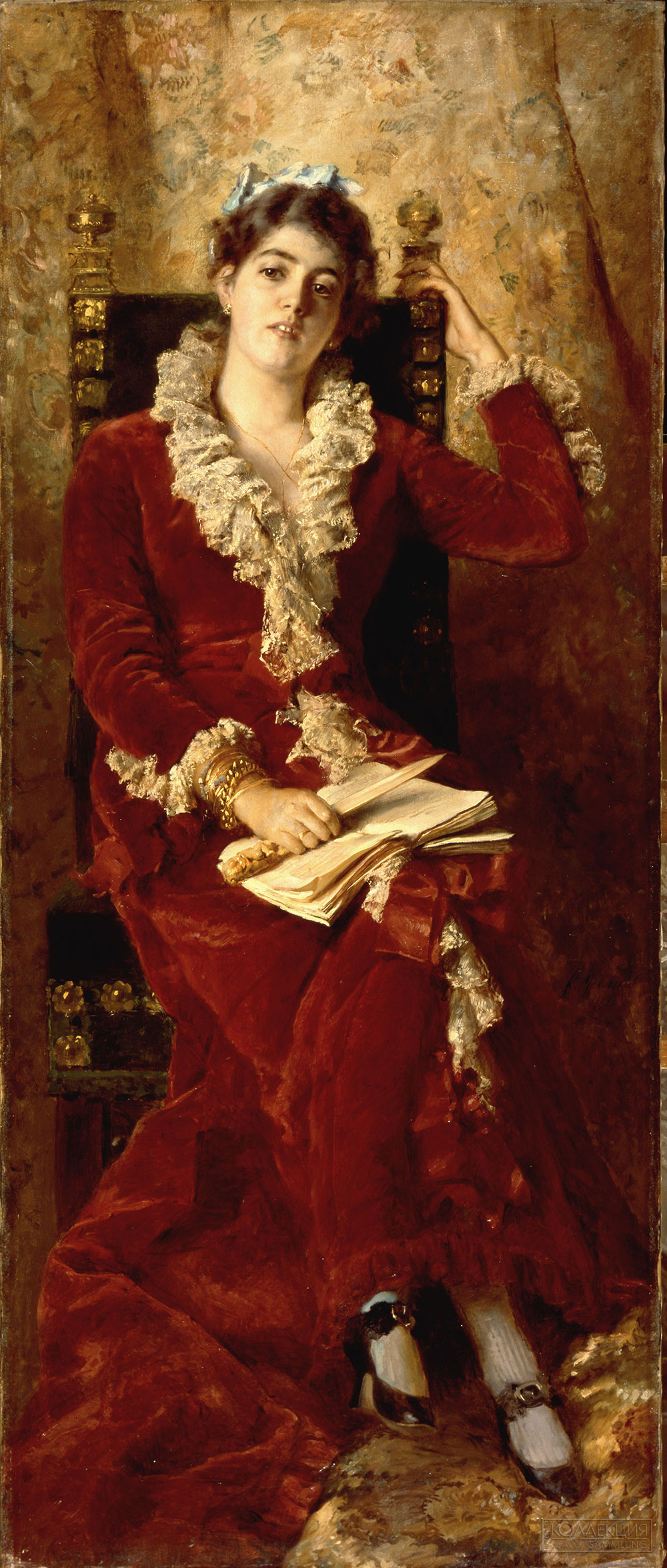 Маковский К.Е. Портрет Ю.П. Маковской, жены художника. 1881. ГРМ