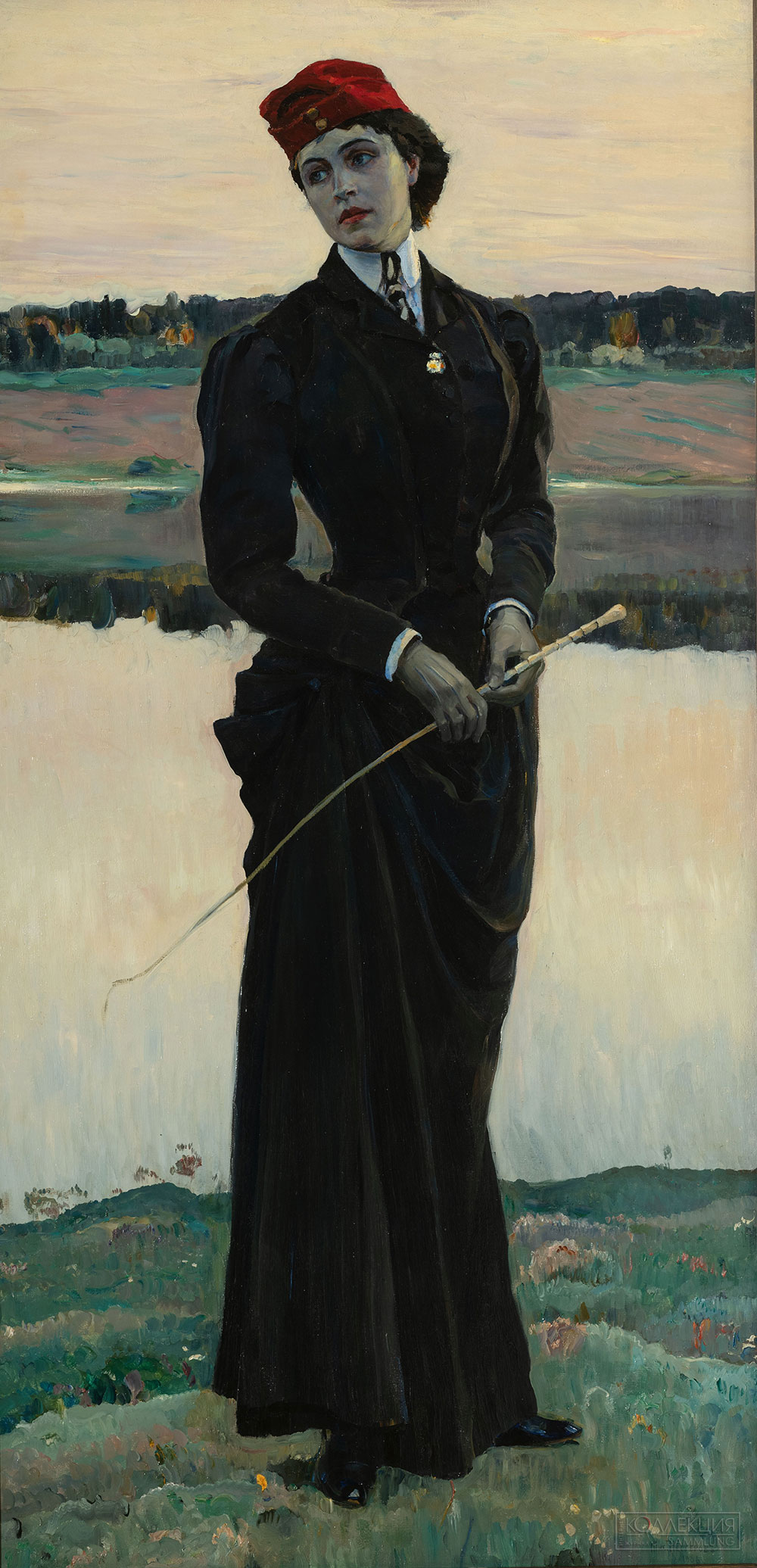 Нестеров М.В. Портрет дочери художника О.М. Нестеровой (Амазонка). 1906. ГРМ