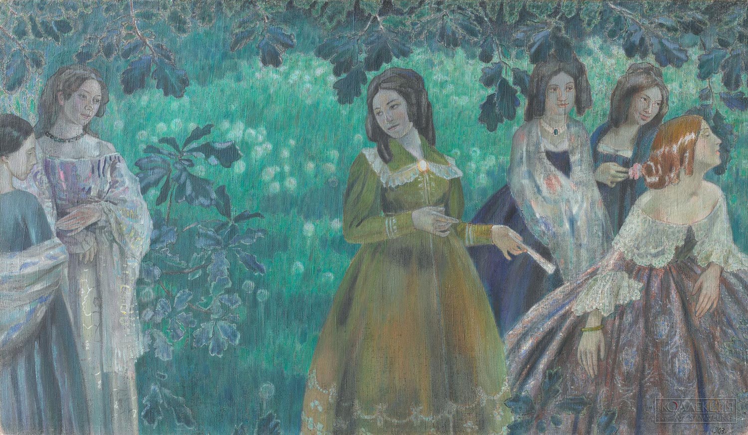 Виктор Эльпидифорович Борисов-Мусатов (1870-1905). Изумрудное ожерелье. 1903–1904. Холст, темпера, масло. ГТГ