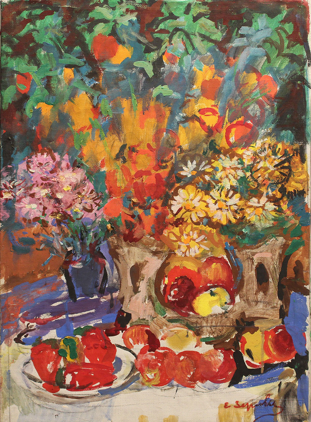 Зернова Екатерина Сергеевна (1900–1995). Натюрморт. 1982. Холст, масло. 70х56