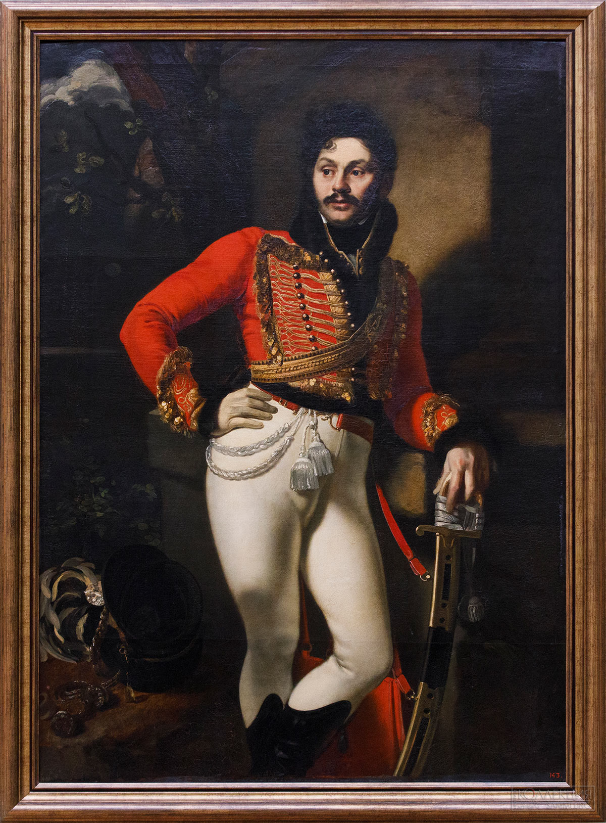 Кипренский Орест Адамович (1782-1836). Портрет лейб-гусарского полковника Евграфа Васильевича Давыдова (1775-1823). 1809. Холст, масло. 162 x 116. ГРМ