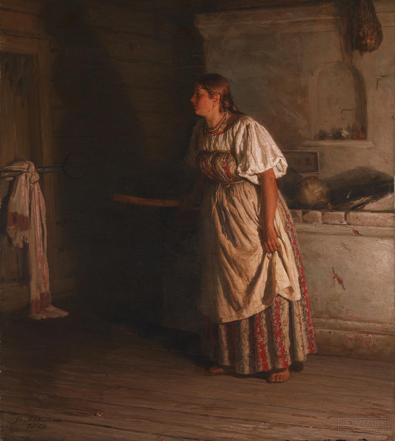 Василий Максимов. Кто там. 1879. Собрание Алексея Жилина, Москва
