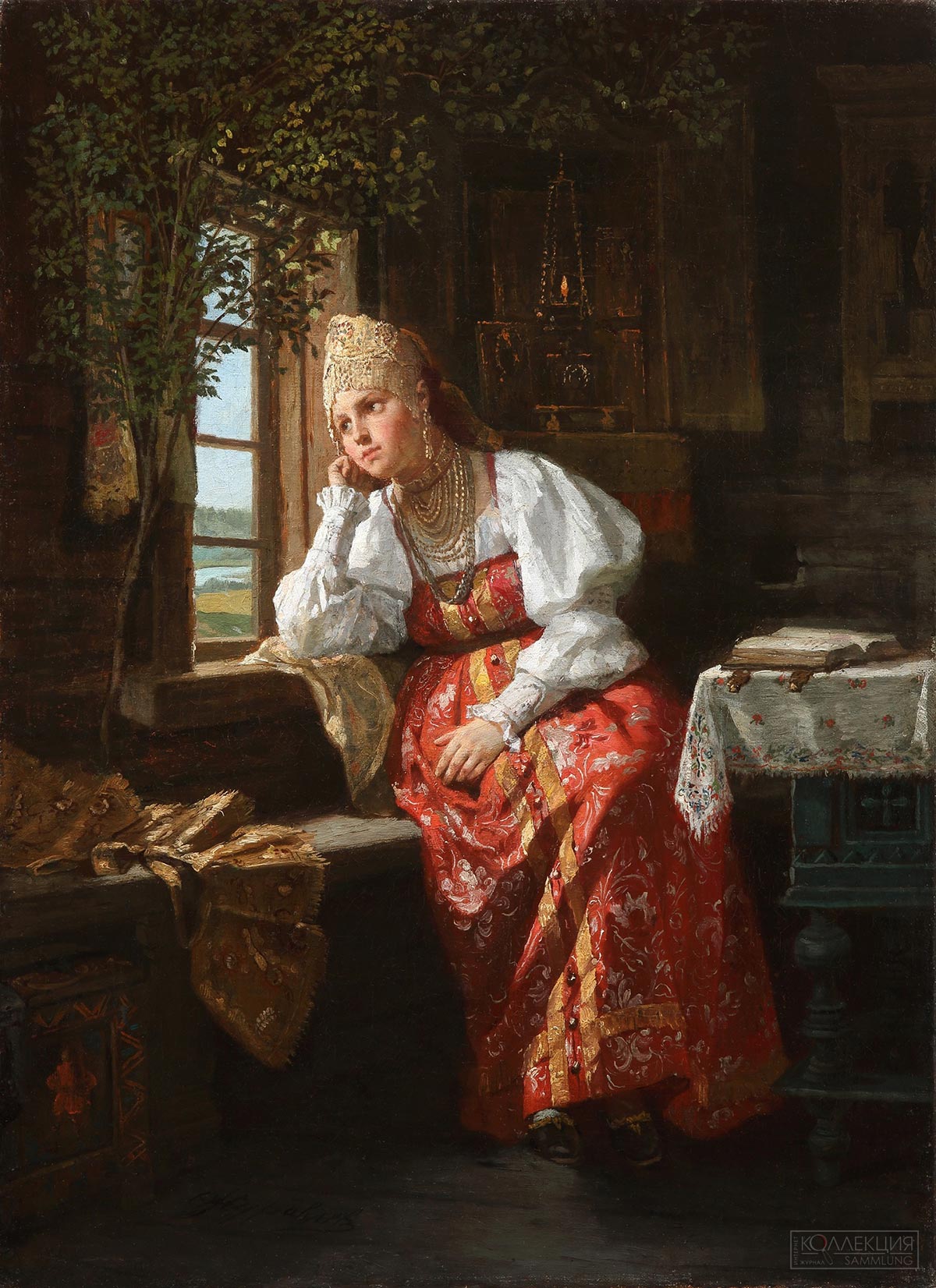 Фирс Журавлев. Троицын день. 1887. Собрание Алексея Жилина, Москва