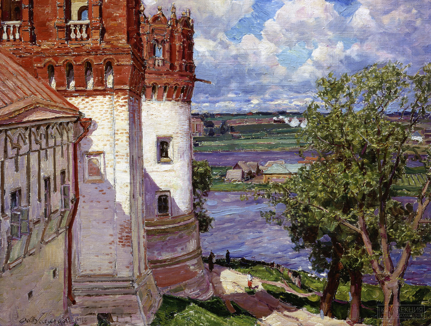 Васнецов Аполлинарий Михайлович (1856-1933). Новодевичий монастырь. Башни. 1926. Холст, масло. 63,5 × 79,5. Ж-6416. ГРМ. Пост.: 1956 из ДХВП
