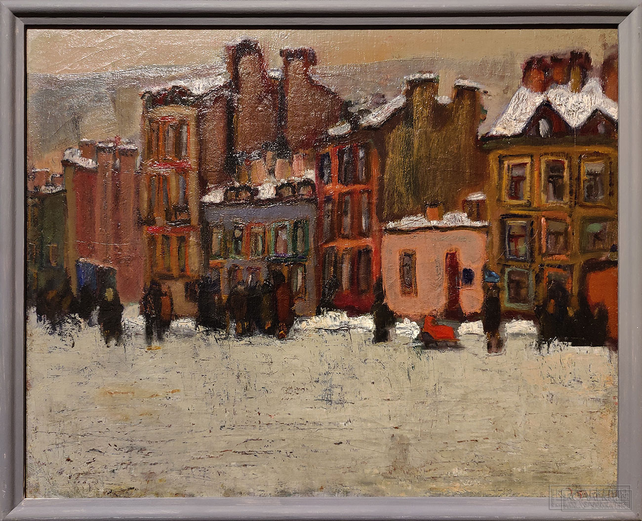 Шварц Шолом Аронович (1929-1995). Городской пейзаж. 1965. Холст на фанере, рельефная паста, темпера. Собрание семьи Фронтинских