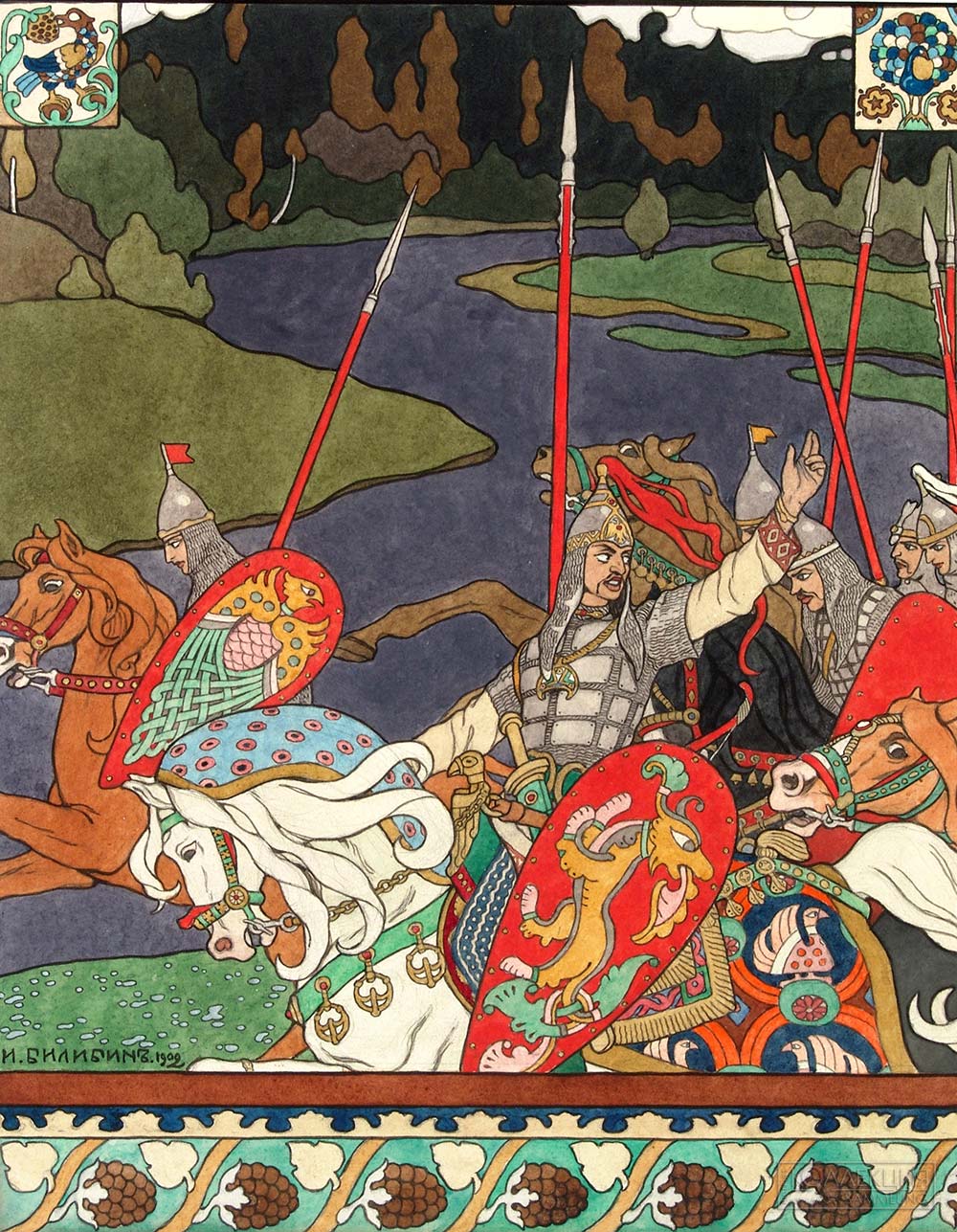 Билибин Иван Яковлевич (1876-1942). Вольга с дружиной. 1902. ГРМ