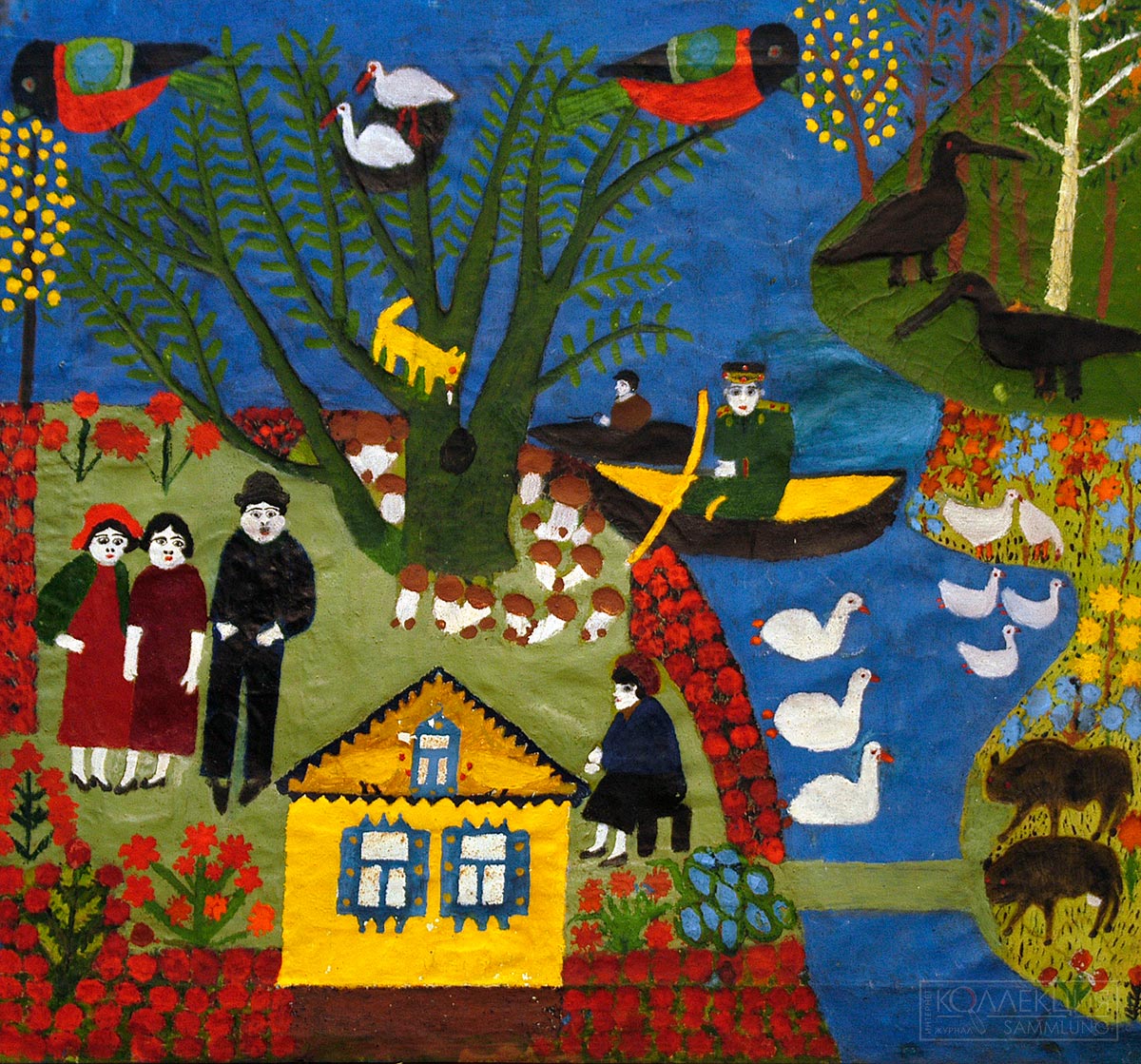 Ларина Мария Киреевна. Белорусская ССР, г. Витебск. Мой дом. 1950–1960. Холст, масло, клеевые красители. Фонд ГУ «Витебский ОМЦНТ»