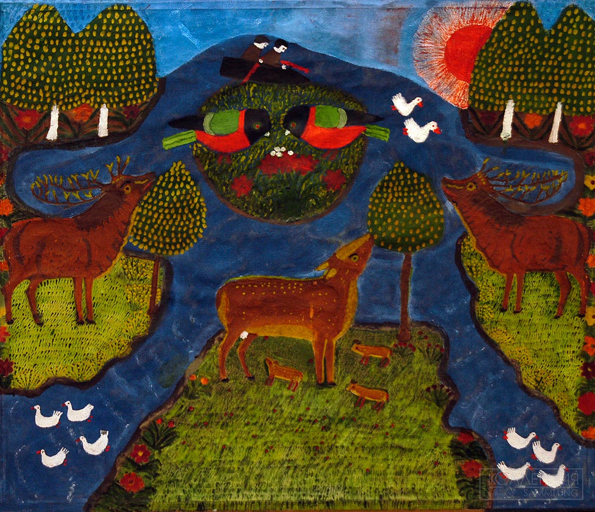 Ларина Мария Киреевна. Белорусская ССР, г. Витебск. Рай. 1950–1960. Холст, масло, клеевые красители. Фонд ГУ «Витебский ОМЦНТ»
