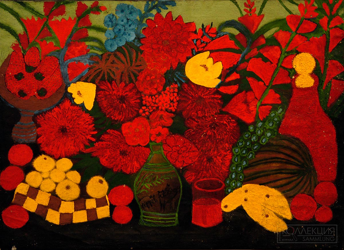 Ларина Мария Киреевна. Белорусская ССР, г. Витебск. Натюрморт. 1950–1960. Холст, масло, клеевые красители. Фонд ГУ «Витебский ОМЦНТ»