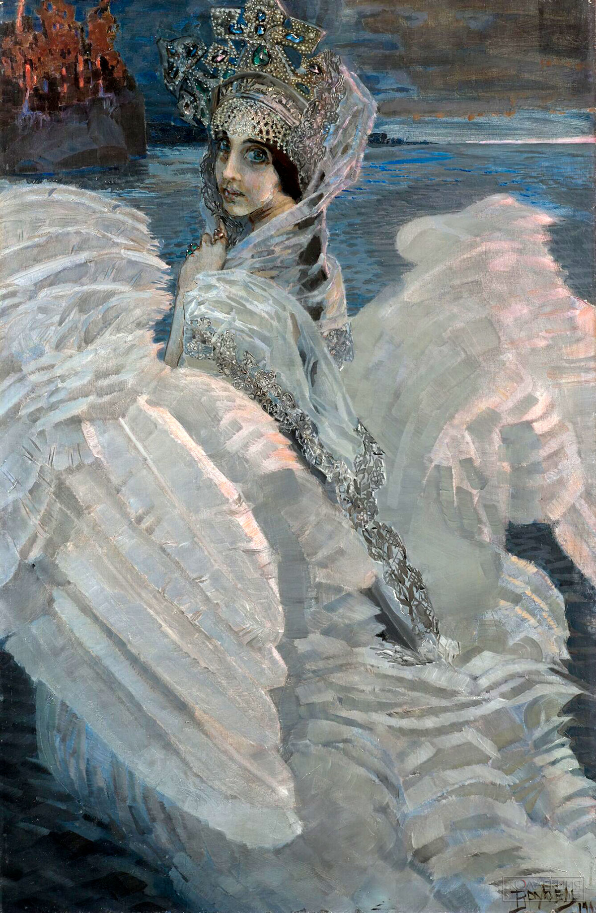Врубель Михаил Александрович (1856–1910). Царевна-лебедь. 1900. Холст, масло. 142,5 × 93,5. ГТГ