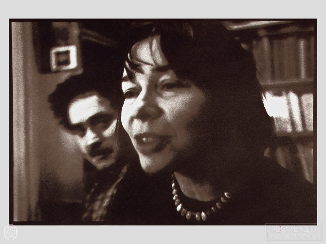 Анна Александровна Альчук (Михальчук), поэт, художник (1955-2008). Михаил Кузьмич Рыклин, философ (1948). Съёмка 1990-94. Фото Михаил Михальчук