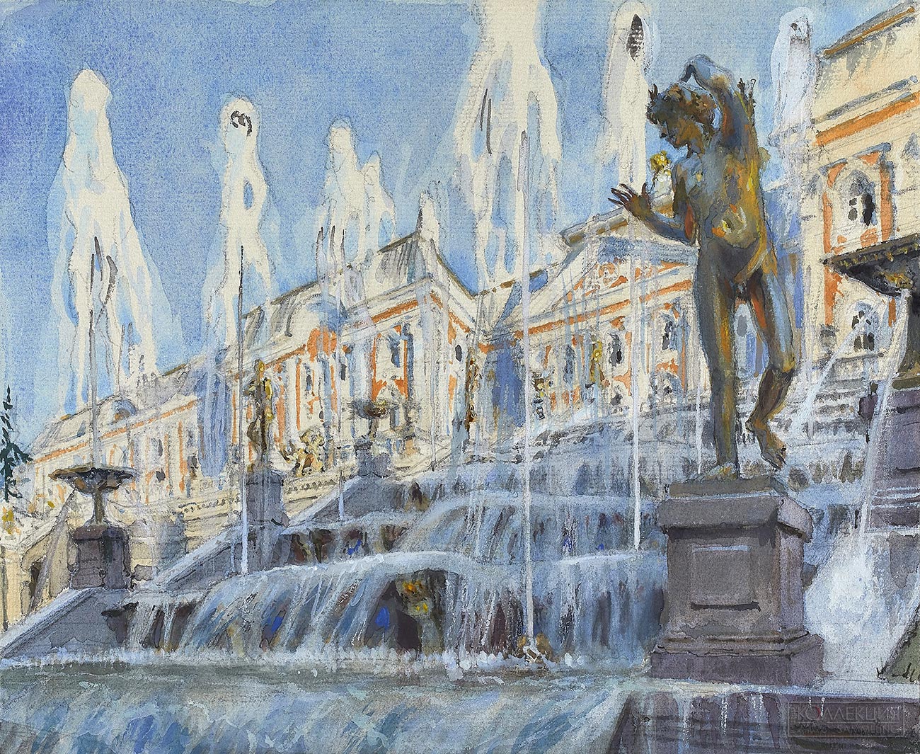 Бенуа Николай Александрович (1901–1988). Петергоф. Большой каскад. 1900. Государственный музей-заповедник «Петергоф»